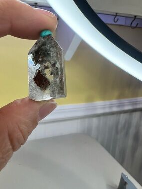 Clear Quartz garden tower with Inclusions